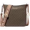 Michael Kors - Borsa a tracolla da viaggio Jet Set, piccola, con logo, colore: marrone