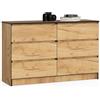 AKORD Comò | Armadio comodico | Salvaspazio | Pratico | Robusto | Guida a rulli | Bordo ABS | Pannello laminato | Design semplice