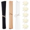 MEMOFYND 150 Bastoncini Aromaterapia in Legno E Rattan con 5 Fiori Di Aromaterapia, Bastoni Diffusore E Bastoni Di Profumo, Diffusori Di Bastoni Di Aromaterapia Domestica