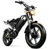 DESHENG La bici elettrica DK400Max è dotata di due motori, una batteria rimovibile da 48 V 20Ah e pneumatici fuoristrada a sospensione completa da 20×4 pollici, che la rendono adatta a tutti i tipi di terr