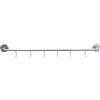 tesa Loxx Barra Portaoggetti Adesiva - Barra da parete per bagno e cucina - senza forature - Rimovibile senza tracce - Dotata di 6 ganci a forma di S - 43 mm x 535 mm x 45 mm