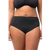 Ulla Popken Midi-Slips, 5 Stück, Gepunktet/Einfarbig Mutande da Uomo, Schwarz, 46-48 (Pacco da 5) Donna