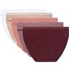 DIM Slip Les Pockets Ecodim in Cotone Classico Donna x5, Rubino/Viola/Rosa/New Skin/Bianco, S