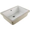 VEVOR Lavandino Sottopiano Lavabo per Bagno 470 x 355 mm, Lavello Rettangolare in Ceramica con Foro di Troppopieno, Lavabo da Bagno Sottotop, Foro Scarico 45 mm Apertura Troppopieno 22mm, Bianco