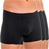 HERMKO 3901 3 Boxer da Uomo in Cotone 100%, Größe Herren:5 (L), Farbe:Nero