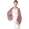 BEAUTELICATE Scialle Coprispalle Elegante Donna Stola Chiffon Cape Estivo per Abito Sposa Damigella Cerimonia Matrimonio Serata