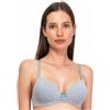 SIELEI, Reggiseno con Coppe Graduate Senza Ferretto, Realizzato in Cotone Biologico, 100% Naturale, Designed in Italy, Color Grigio Melange, Taglia 2B