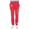 Geographical Norway Pantaloni Felpa Myer Red DB Men 317 Rosso Uomo Sportivi Confortevoli Logo, Colore: rosso, M