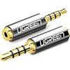 UGREEN Adattatore Ugreen 2,5 mm Micro Jack 3,5 mm Mini Jack Preto (20502)