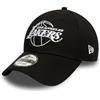New Era Los Angeles Lakers NBA Essential Outline Nero 9Forty Berretto Regolabile