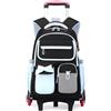 FANDARE Zaino Trolley Donna 35L Zaino con Ruote 2 in 1 Ruote 6X Antiscivolo per Salire Scale, Compatibile 15.6 PC Tasche Multiple Oxford Impermeabile Blu