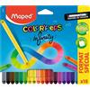 Maped - Matite colorate Color'Peps Infinity - 100% miniera, 100% utilizzabile - Zero rifiuti - Senza taglio - Dura molto a lungo - Forma triangolare ergonomica - 18 matite