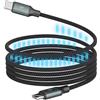 ANSMANN Cavo di ricarica magnetico rapido, compatibile con USB-C, Micro-USB e Lightning, 60 W, 120 cm, per iPhone 16 Pro/15 Pro, Samsung, Android, Huawei