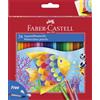 FABER-CASTELL - Set di matite acquerellabili da 24 pezzi con pennello | Matite acquerellabili per bambini, con pennello incluso; matite resistenti alla rottura ed ergonomiche
