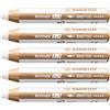 STABILO woody 3 in 1 - Matita colorata Multi-Funzione - Confezione da 5 - Bianco