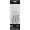 Liquitex Basics Set 3 Pennelli Fibre Sintetiche manico corto - Piatti Misure 1/2'', 1'', 2''