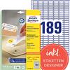 Avery Zweckform Etichette adesive, 25,4 x 10 mm, 4725 etichette, colore: Bianco