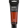 Liquitex 8870028 Basics - Pittura acrilica, Pigmenti per artisti monopigmentati, Resistente alla luce, durevole nel tempo, Finitura satinata, Tubo da 118 ml - Rosso Di Marte