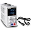 PeakTech 6080 A - Alimentatore da laboratorio 0-15 V / 0-3 A DC - Alimentatore professionale ad alta risoluzione con regolazione lineare, display a LED blu e protezione da bassissima tensione