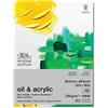 Winsor & Newton 6532009 - Carta da pittura a olio in blocco, 10 fogli da 30,5 x 40,6 cm, 230 g/m², senza acidi, senza sbiancanti ottici, resistente all'invecchiamento per colori ad olio, pastelli ad