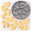 Graziano, Set 10 Formine Tagliapasta Animali Fattoria Acciaio Inox - Cane, Papera, Pesce, Coniglio, Gatto, Pulcino, Cavallo, Volpe