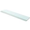 vidaXL 2X Pannelli per scaffale Pannello di Ricambio Armadio Parete a Doghe Sala Espositiva Casa Negozio Durevole Vetro Trasparente 100x20 cm