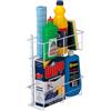 Avilia Scaffale a Muro Multifunzione - Organizer per Cucina, Bagno e Terrazzo, in Plastica, Bianco, 12x33x37.3cm