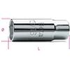 BETA - Chiave a Bussola per Candele 16 mm Attacco 1/2 con Inserto in Gomma, Bussola Professionale per Smontaggio Candele Auto Moto Officina e Manutenzione, 956C 16