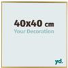 yd. Your Decoration - Cornice 40x40 cm - Oro - Cornice Decorativa Parete in Plastica con Vetro in acryl - Antiriflesso - 40x40 Cornice - Evry