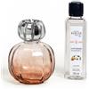 MAISON BERGER Set Lampade Berger Corali Rose - Lampada catalitica 2 in 1 che profuma e aiuta a purificare l'aria, con ricarica 250 ml / 8,45 fl oz Lady Flower - Vetro laccato - Prodotto