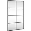vidaXL Specchio da Parete Nero 50x80 cm Rettangolare in Ferro