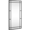 vidaXL Specchio da Parete Nero 40x80 cm Rettangolare in Ferro