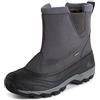 Polar Uomo Impermeabile Suola Battistrada Profondo Pelliccia Ecologica Foderato Inverno Durevole Neve Stivales - Grigio Pull - UK11/EU45 - YC0685
