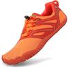 SAGUARO Scarpe Barefoot Minimaliste Donna Uomo Scarpe da Trail Trekking Scarpette da Scoglio Arancione X059 Gr.47