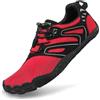 SAGUARO Uomo Donna Minimaliste Barefoot Scarpe da Immersione Scoglio Trail Running X059 Rosso Nero Gr.39