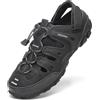 SAGUARO Uomo Sandali da Trekking con Punta Chiusa Estate Donna Scarpe da Esterno Traspirante Antiscivolo Sandali Sportivi Nero 40 EU