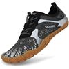 SAGUARO Scarpe Barefoot Minimaliste Uomo Donna Scarpe da Trail Running Trekking Scarpette da Scoglio Nero Bianco 43 EU