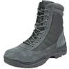 NORTIV 8 Stivali da Lavoro Tattici Militari da Uomo Stivali da Combattimento da Moto in Pelle con Cerniera Laterale,Size 42,Grigio/Scuro,Trooper
