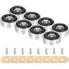 QUARKZMAN 8 Pz 20x8mm Piedini Pad di Isolamento per Altoparlanti Argento | Punte di Isolamento per Altoparlanti Tornio Studio Monitor Singola, Viti M3, per Subwoofer, Pad di Isolamento