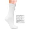 Fiera Besa Calzini in bambù con Lycra da donna: Comfort e nessuna cucitura alla base delle unghie dei piedi; per affari e tempo libero; 3 paia (39-42, Bianco)