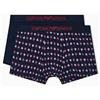 Emporio Armani Boxer da Uomo con Motivo Classico, Confezione da 2, Blu, M, Blu, M