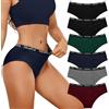 Libella Mutande Donna Cotone Slip Vita Media Mutandine Donna Mutande Sportivo Intimo Elasticizzato Traspirante Pacco da 6 tonalità Vintage L