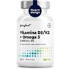 Gloryfeel Vitamina D3 + K2 + Omega 3, 90 Capsule Softgel, Eletto PRODOTTO DELL'ANNO 2025, 2000UI Vitamin D, 100 µg Vitamina K (K2VITAL® di Kappa), 1000mg Olio di Pesce 400mg EPA e 300mg DHA
