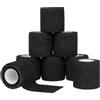 ACWOO Benda Elastica Coesiva,8 Rotoli Ipoallergenico Garza Autoadesiva Bende Nastro, Professionale Bendaggio Sportivo Salvapelle Non Tessuto per Mani, Piedi, Ginocchia, Braccia 5cm x 4.5m (Nero)