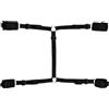 EIS, bondage, cinghie da letto BDSM, incluse manette e cavigliere, dimensioni regolabili, da fissare sotto il materasso