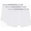 EMPORIO ARMANI 3-Pack Boxer Corti, Bianco/Bianco/Bianco, XL Uomo
