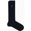 Emporio Armani CALZINI UOMO MICROMODAL LUNGO BLU TU, Blu, Taglia unica