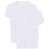 EMPORIO ARMANI T-Shirt da Uomo in Puro Cotone con Scollo a V, Confezione da 2, Colore Bianco, L