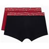 Emporio Armani Boxer da Uomo Allover Shiny Logoband, Confezione da 2, Nero, M, Nero, M