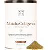 Matcha & CO Matcha Collagen gusto cioccolato. Con magnesio, tè matcha e acido ialuronico. Articolazioni, pelle e unghie. Peptidi di collagene di tipo I e III. Polvere di Matcha Collagen da 300 g